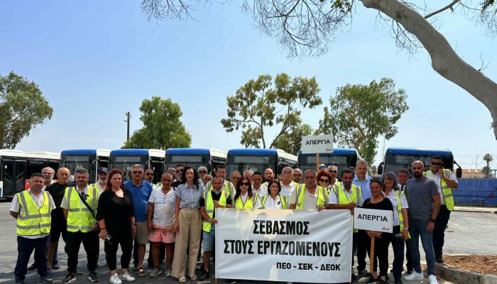 48ωρη απεργία των εργαζομένων της Larnaca Public Transport