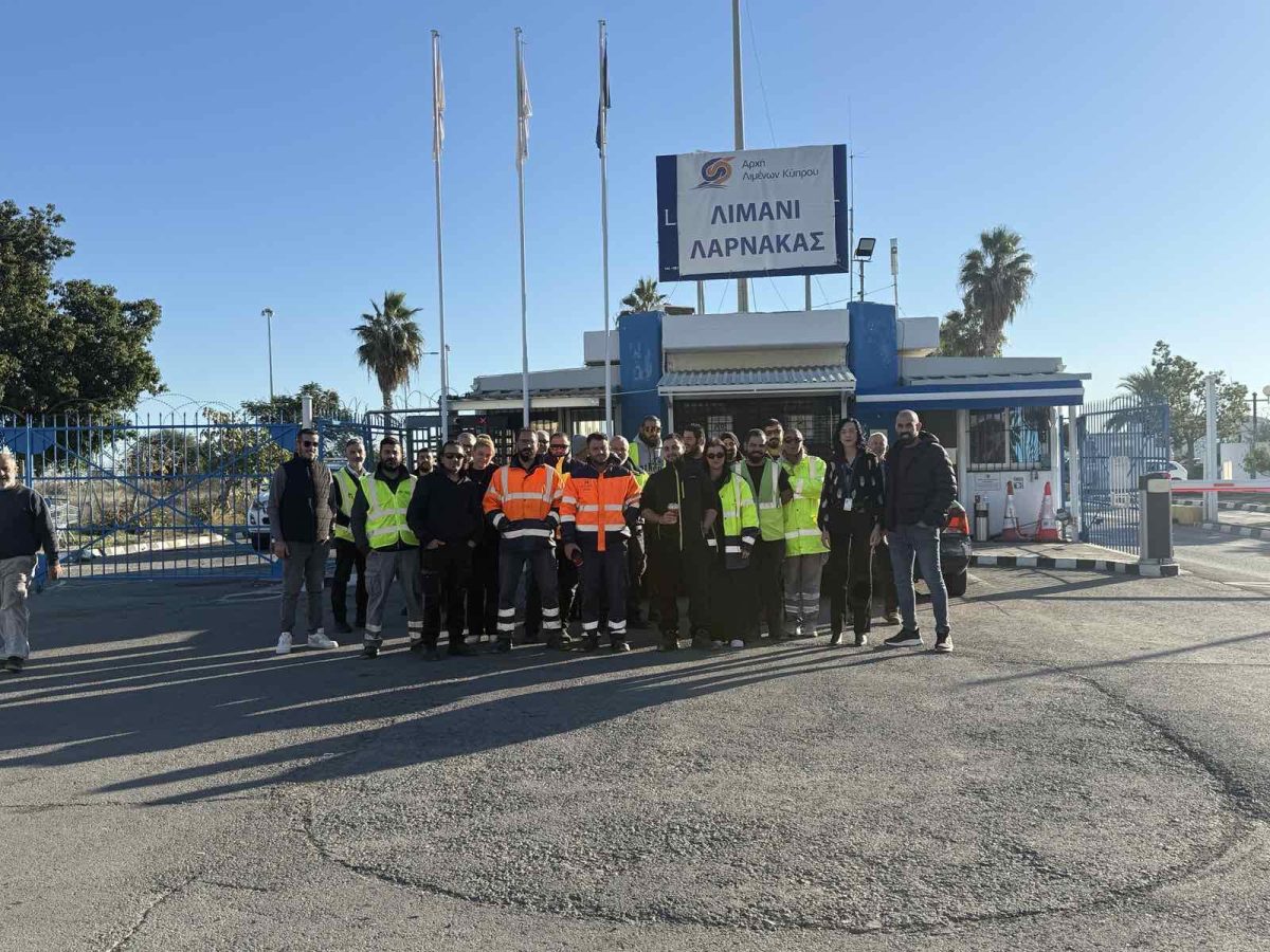 Στάση εργασίας στο λιμάνι Λάρνακας